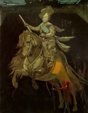 Haga click para ver la imagen ampliada 1982_21_untitled - equestrian figure of prince baltasar carlos after velazquez with figures in .jpg